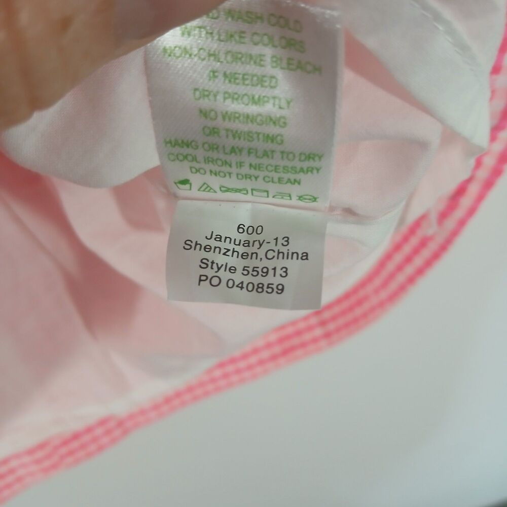 Lilly Pulitzer Lowe Dress 8 Fiesta Pink Gingham Peplum NWT Preppy Coastal Resort - Picture 14 of 14